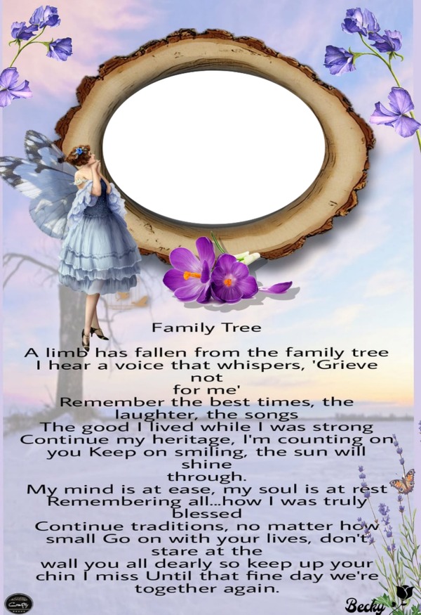 family tree Photo frame effect