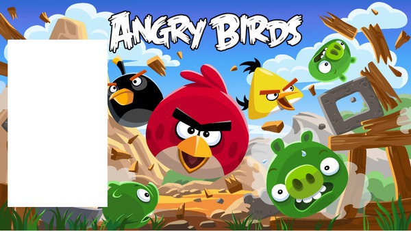Angry birds 1 Photo frame effect