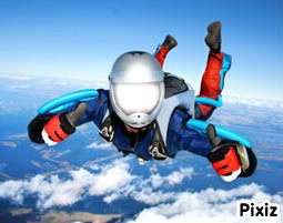 saut en parachute Fotomontaža
