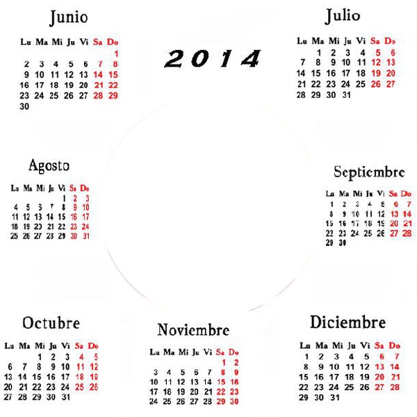 calendario 2014 2º semestre Fotomontaža