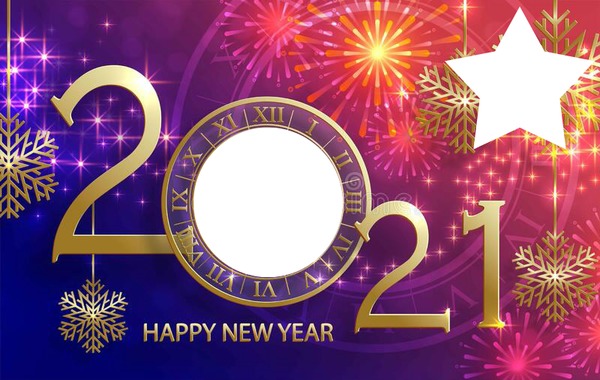 Happy New Year #2021 Photo frame effect
