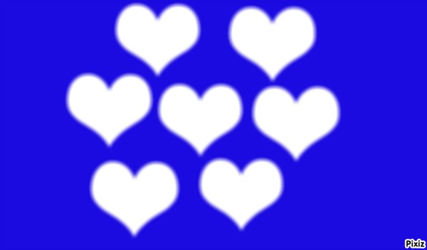 coeurs sur fond bleu Valokuvamontaasi