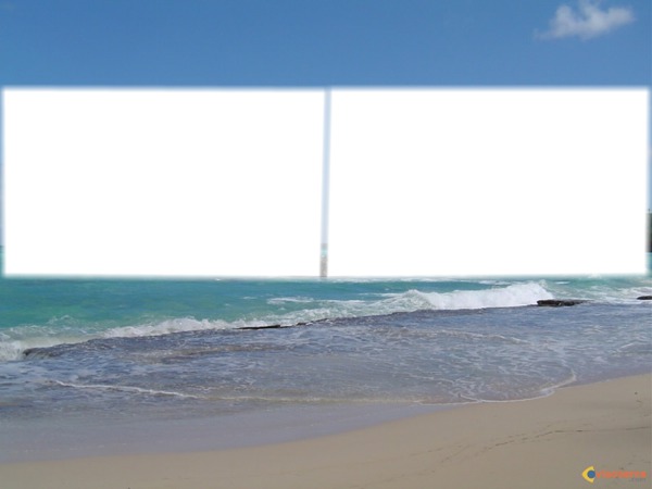 la plage Fotomontage