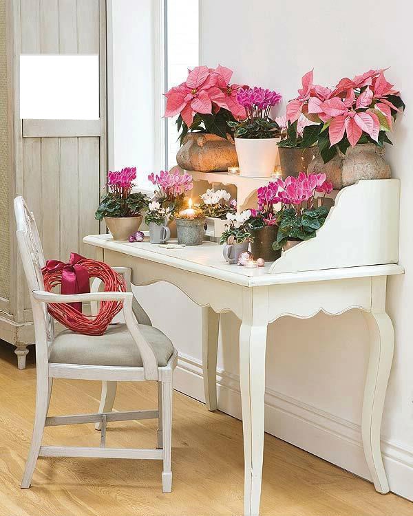 Table fleurie Fotomontage