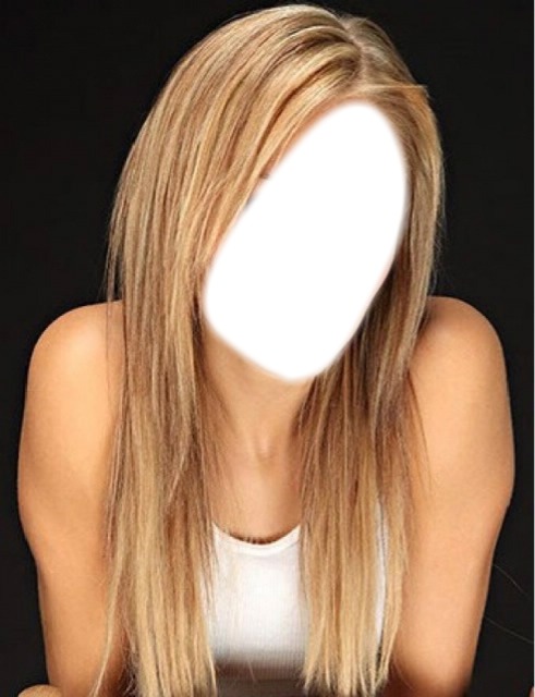 -Cheuveux blond , méche chatain Photo frame effect
