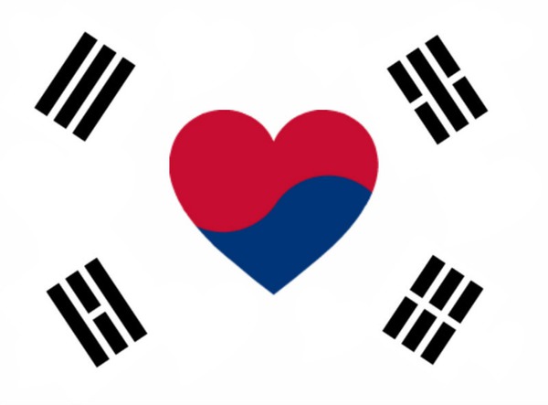 South Korean Flag Fotomontaža