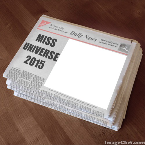 Daily News for Miss Universe 2015 Fotomontáž