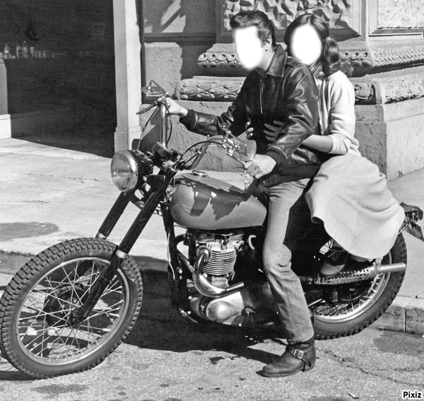 moto 1952 Montaje fotografico