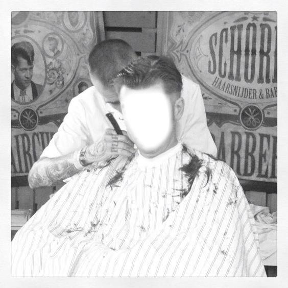 man haircut Photo frame effect