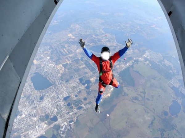 le parachutiste Photo frame effect