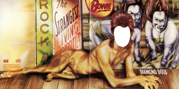 Dog Bowie Фотомонтажа