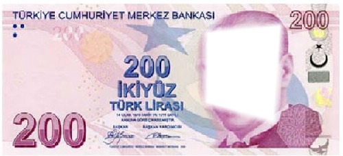 200  türk lirası Photo frame effect