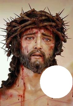 Jesus coronado de espinas Fotomontagem