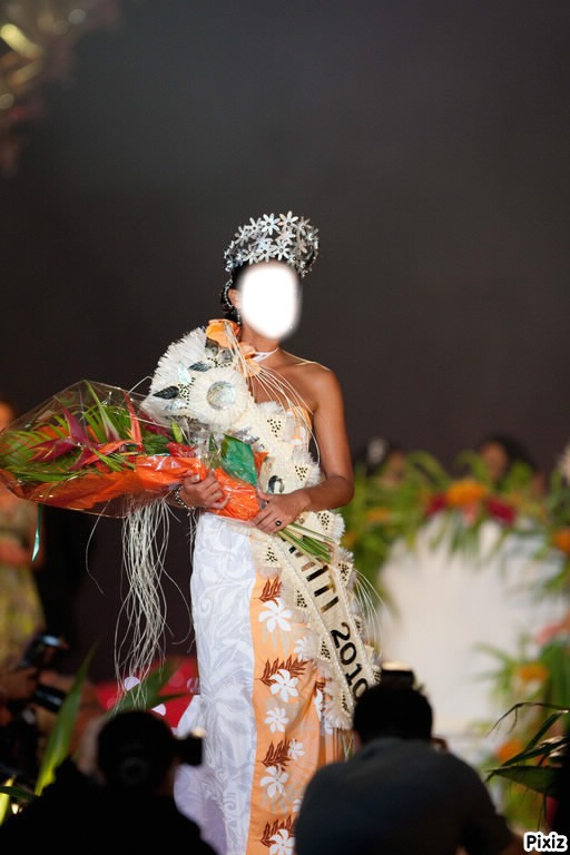 Avoir le visage de la Miss Tahiti 2010 Fotomontažas