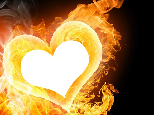 coeur en flamer de mille feu Valokuvamontaasi