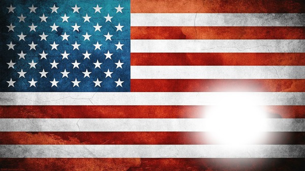 American Flag Photo frame effect