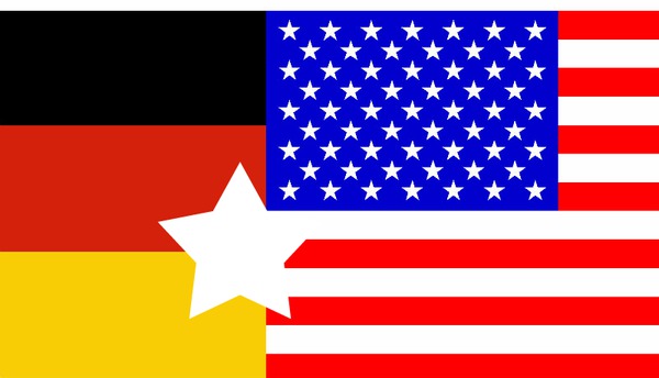 Deutsche Amerikanische freundschaft Fotomontage