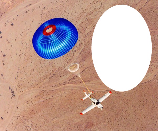 Parachute - avion Fotomontažas