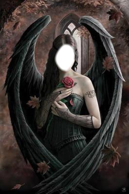 femme ange noir Fotomontáž
