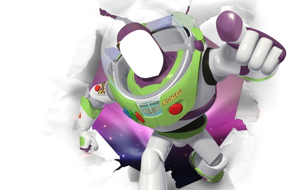 Face cut out Buzz Lightyear Photomontage