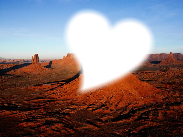 srdce v poušti Fotomontáž