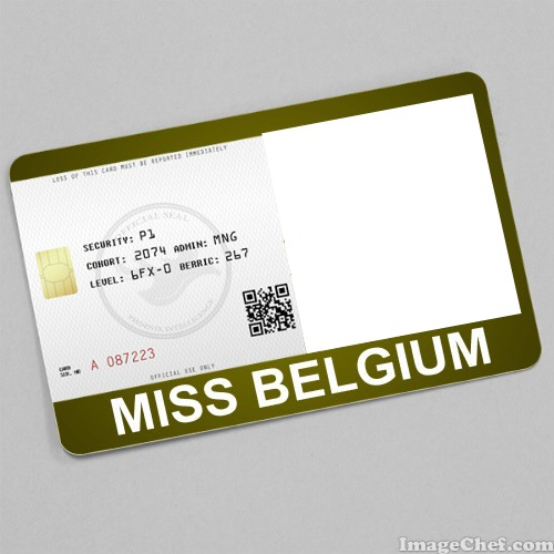 Miss Belgium Card Fotomontāža