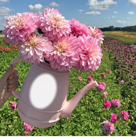 Cc jarrón con flores Montaje fotografico
