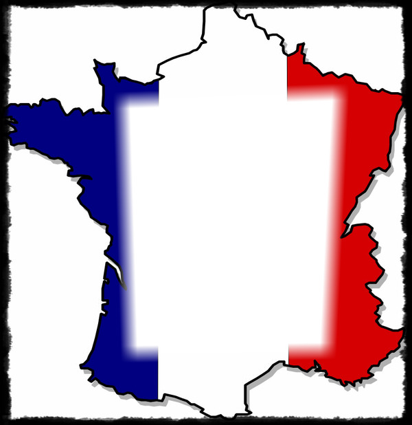 drapeau français carte Fotomontáž