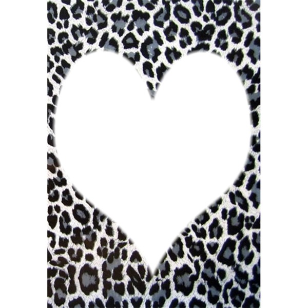 coeur leopard Photo frame effect