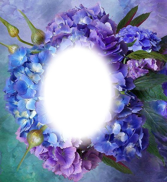 blue flowers Фотомонтаж