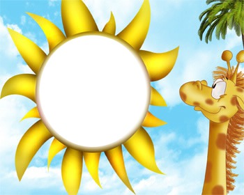 Luv_Giraffe Sun Fotomontaggio