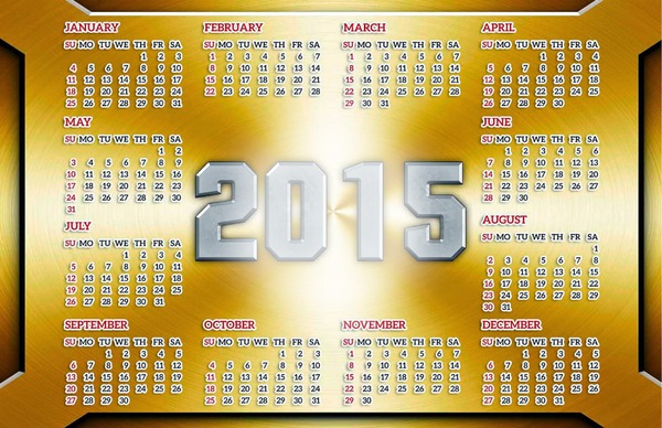 calendario 2015 Fotoğraf editörü