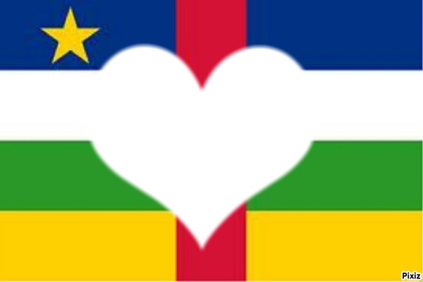 Coeur, drapeau Centrafricain Fotomontage