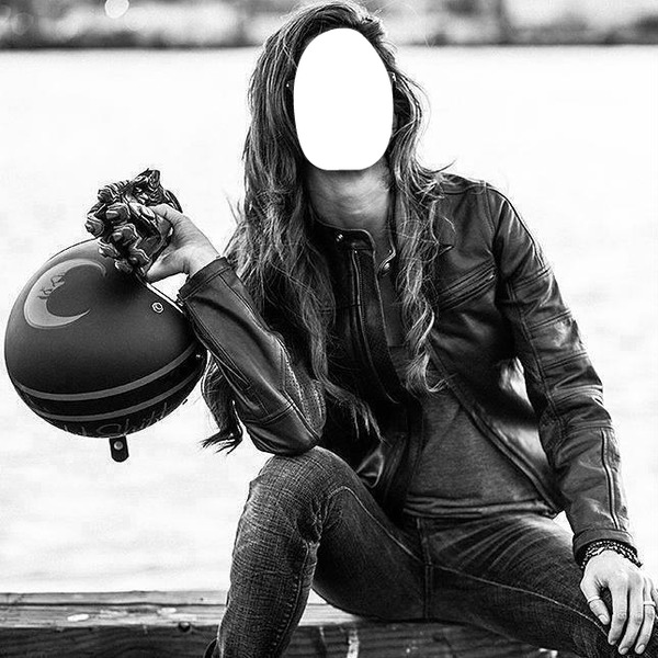 femme au casque Фотомонтаж