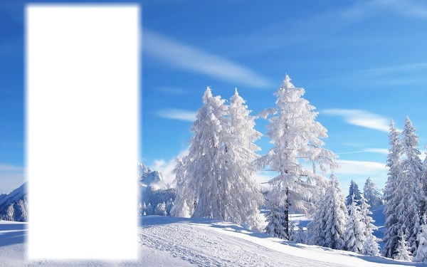 paysage hivernale Photo frame effect