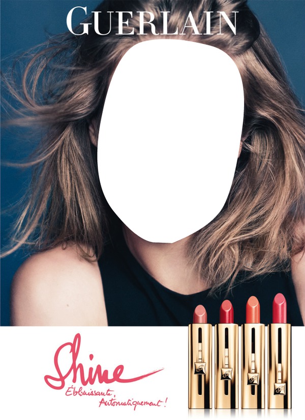 Guerlain Shine Rouge Automatique Lipstick Advertising フォトモンタージュ