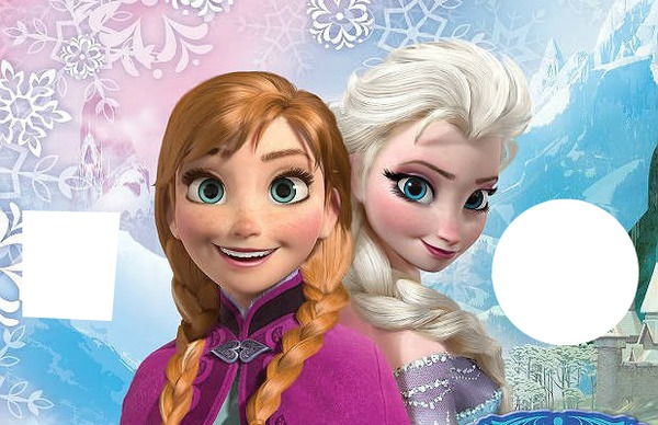 snow of anna and elsa Montage photo