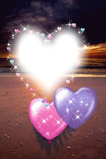 Liebe -Love-Herz Fotomontasje