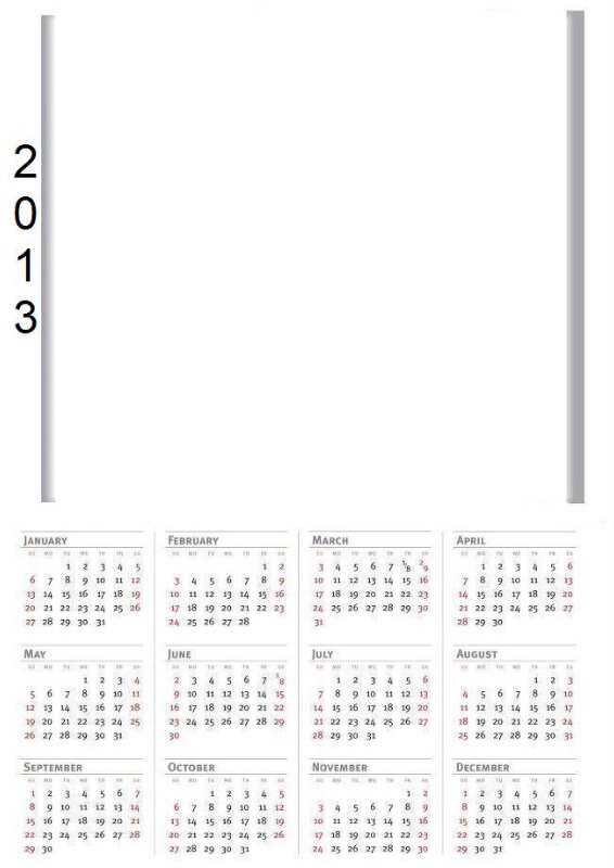 2013-as naptár Фотомонтажа
