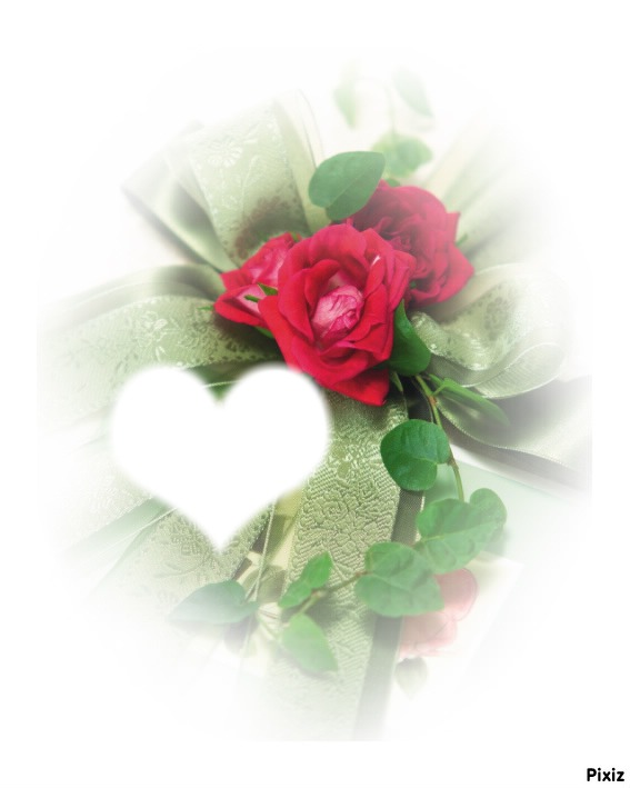 Coeur avec fleurs Фотомонтаж