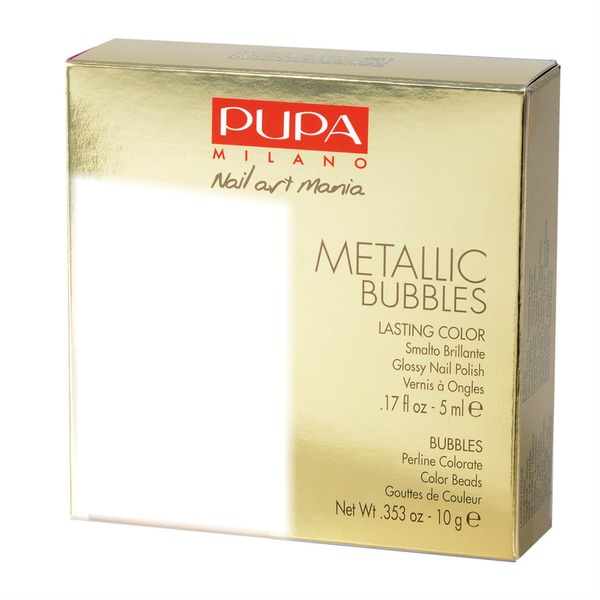 Pupa Metallic Bubbles Nail Art Kit Gold Fotomontáž