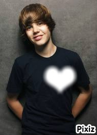 tout le monde a de la place dans le coeur de Justin Bieber Photo frame effect