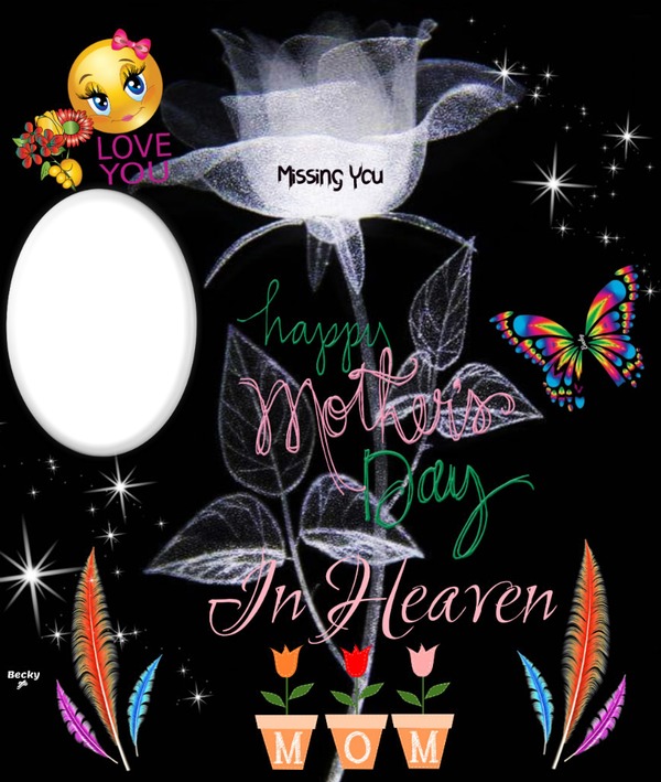 mothers day in heaven Photo frame effect