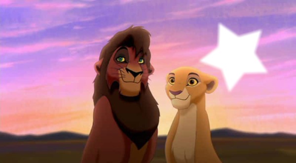 lion king Kovu and Kiara Fotomontāža