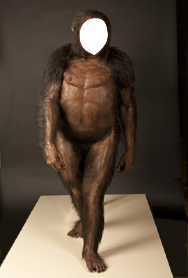 pon tu foto en este hominido Fotomontaggio