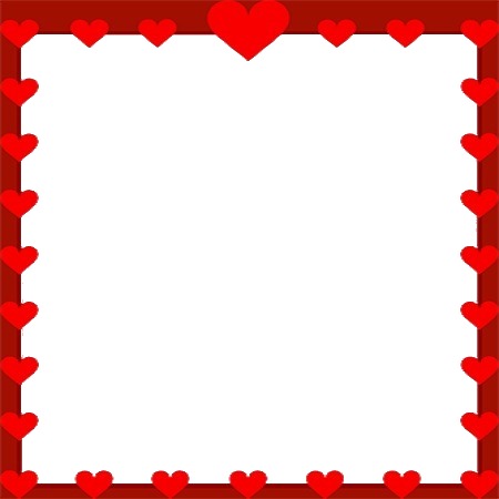marco corazones rojos. Photo frame effect