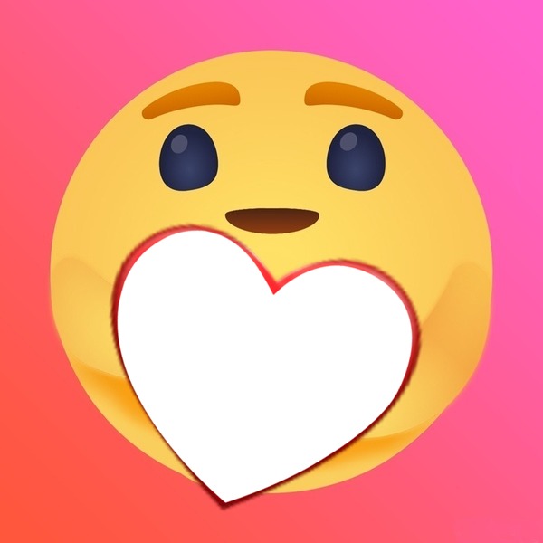 emoji, "me importa". Fotomontagem