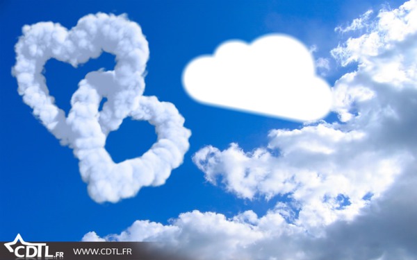 nuage de coeur Photomontage