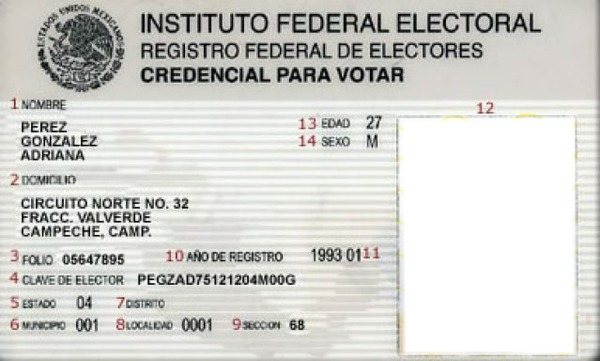 credencial para votar Valokuvamontaasi