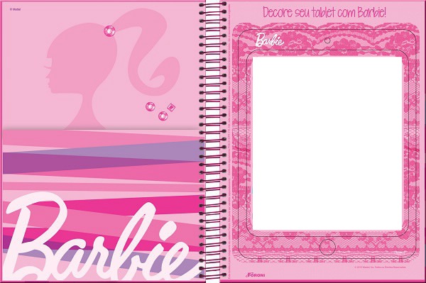 Caderno Barbie Fotomontagem